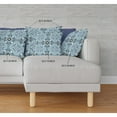 thumbnail image 3 of Sapphire White Cloverleaf Boho Suede Throw Pillow, 3 of 3