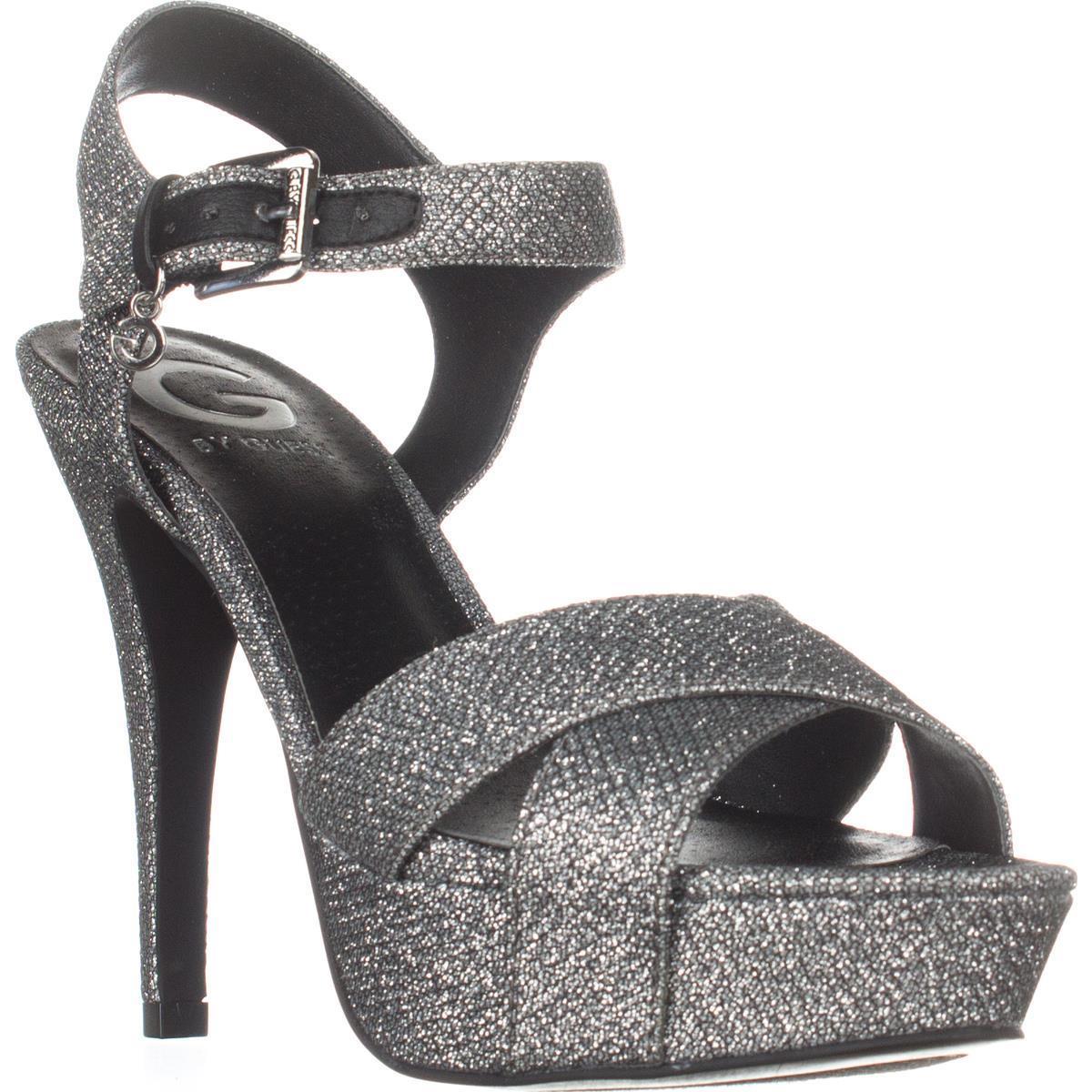 G By Guess Shantel Sandal Ankle Strap Open Toe Block Heel Women 6M - Taupe  Shoes | eBay