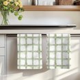 thumbnail image 7 of Sage Green Buffalo Plaid Kitchen Towels Set of 3, Farmhouse Check Stripes Geometric Absorbent Dish Towels for Kitchen, Microfiber Hand Towel, Quick Drying Tea Towel for Cleaning Decorative Dishcloths, 7 of 7