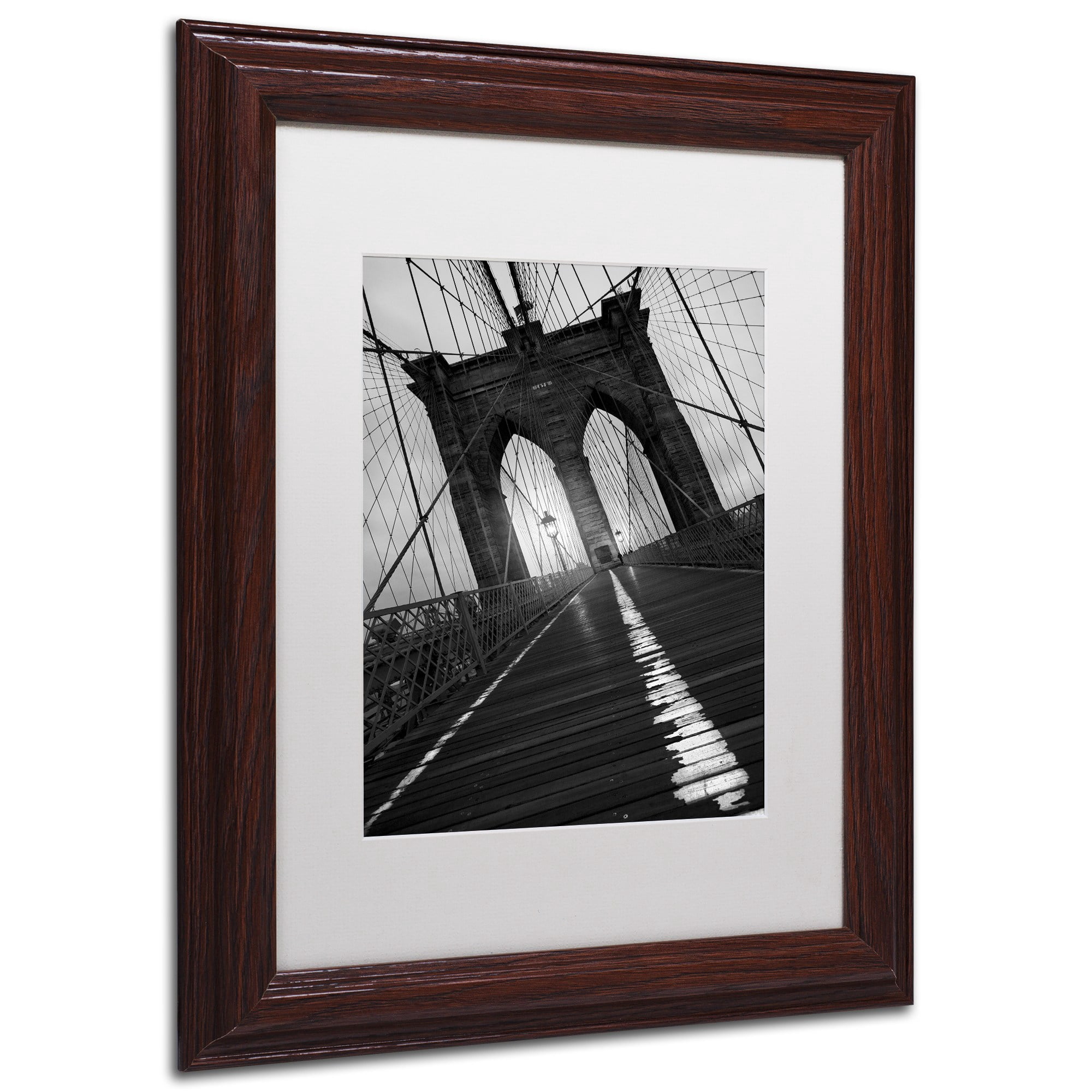Moises Levy 'Brooklyn Bridge Study I' Matted Framed Art