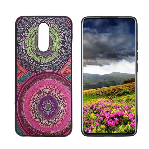 Compatible with LG K40 Phone Case, Mandala-8 Case Men Women, Flexible Silicone Shockproof Case for LG K40
