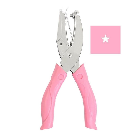 yotijay Single Hole Punch Metal Paper Puncher Heavy Duty Cut Plier for Card Photo Making Star 5mm