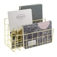 thumbnail image 2 of Metal Mesh Desk Organizer Office Home Bookends Book Holder -Rose Gold, 2 of 8