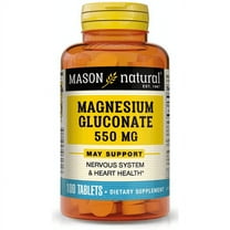 Mason Natural Magnesium Gluconate 550 mg 100 Tabs