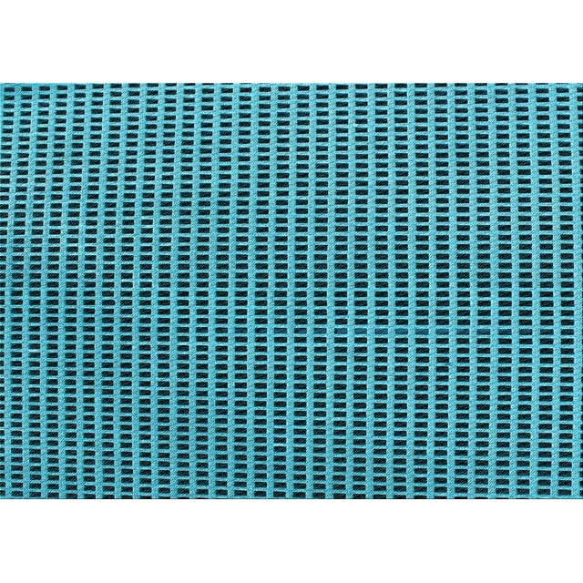 Ahgly Company Machine Washable Indoor Rectangle Transitional Bright Turquoise Blue Area Rugs, 2' x 3'