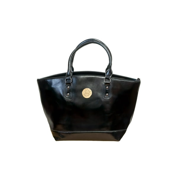 Vari Top Handle Tote Black | High Quality PU Vegan Leather Women&#39;s Shoulder Bag - 0 ...