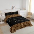 thumbnail image 3 of Erosebridal Peopard Print Bedding Twin Comforter Set,Valentine's Day Down Comforter,Breathable Reversible Bedding Sets Twin with Comforter,Abstract Decoration, 3 of 8