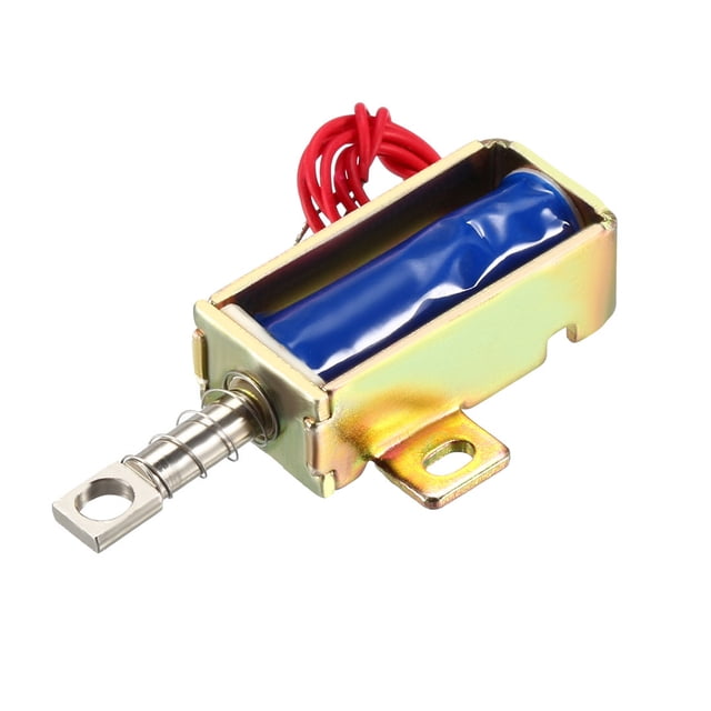 Unique Bargains DC12V 2A 5mm Mini Electromagnetic Solenoid Lock Pull Type for Electirc Door Lock
