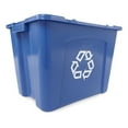 thumbnail image 2 of Rubbermaid Commercial Products FG571473BLUE Stackable Recycling Bin, 14 Gallon, Blue, 2 of 12