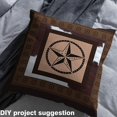 thumbnail image 2 of jejeloiu Brown Texas Star Fabric by the Yard 3 Yards,Rustic Farm Cowhide Sewing Fabric,Vintage Geometric Grid Fabric for Sewing For Boys Kids,Luxury Bedroom Decor, 2 of 6
