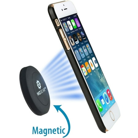WizGear Universal Flat Stick On Dashboard Magnetic Car Mount Holder for Cell Phones and Mini Tablets with Fast Swift-Snap Technology - Extra