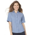 thumbnail image 4 of FeatherLite Women's Short Sleeve Stain Resistant Oxford Shirt Size up to 3XL, 4 of 5