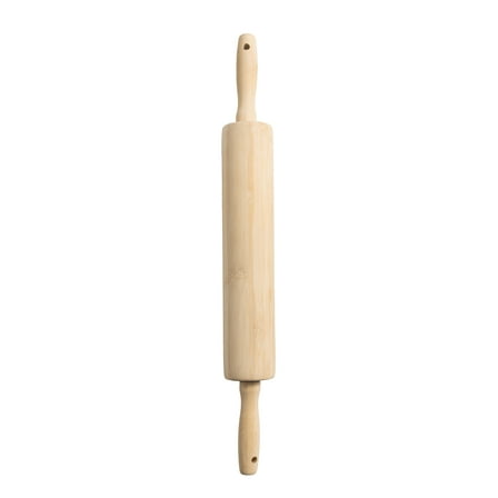 Mainstays Classic Bamboo Rolling Pin, 18.3" x 2.16", Bamboo Color