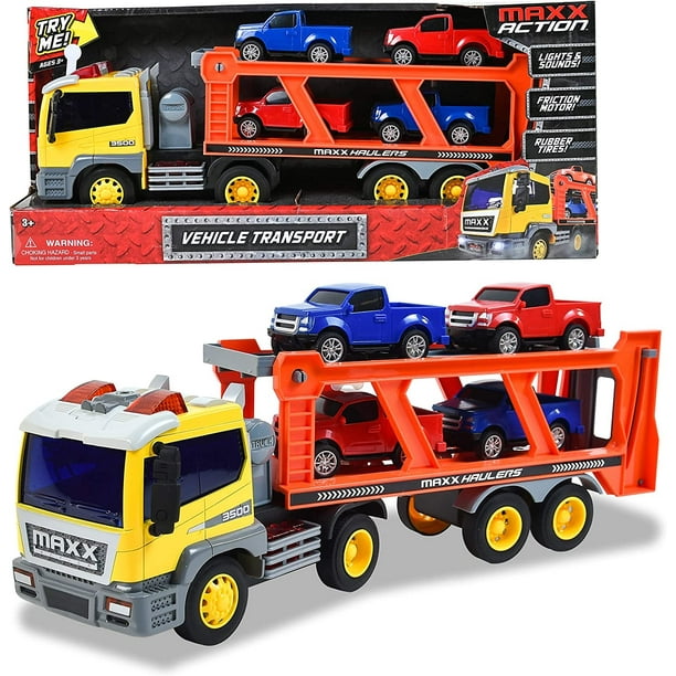 Vehículo de juguete Transport Sunny Days Maxx Action con 4 camiones