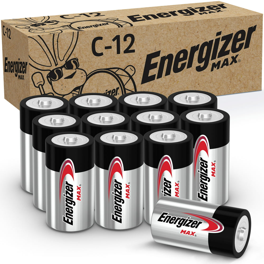 Energizer Max C Batteries 12 Pack C Cell Alkaline Batteries