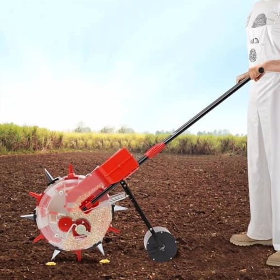Manual Seeder Handheld Seeding Machine, 6-Beak Precision Manual Seeder for Peanut Corn Bean Planter,Planting Depth 3.15in,Sowing Spacing 10.24 in