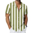 thumbnail image 5 of CHUMUD Men's Beach Shirt Short Sleeve Casual Striped Top Summer Vacation Fashion Tee (Avail for Big & Tall), 5 of 7