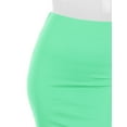 thumbnail image 3 of Thanth Women's Elastic Waist Band Streychy Midi Pencil Skirts (Plus Size Available), 3 of 4