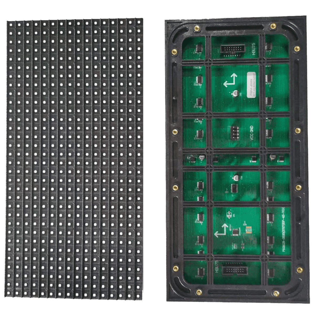 10Pcs P10 Full Color Outdoor LED Module HUB75 SMD3535 32x16 Pixels LED Display Panel 320x160mm 1/4S Driver,10 x LED Display Unit Board 10 x Power cord 10 x cable,Black