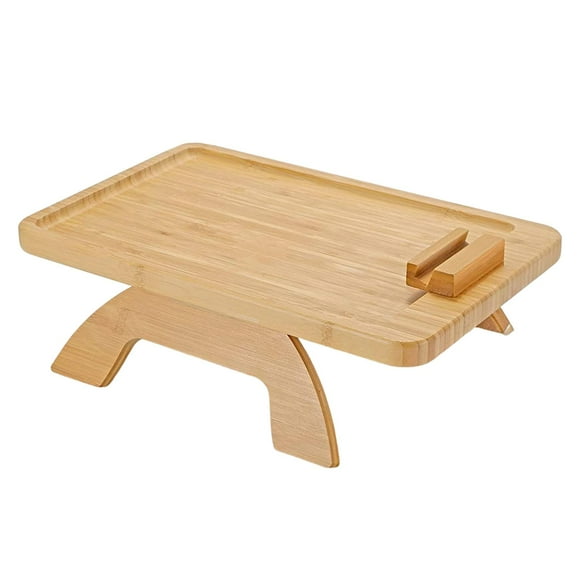 Escritorio para brazo de sofá,Sofá Brazo Clip Mesa Reposabrazos Bandeja Mesa ,Soporte para aperitivos con control remoto de bebidas rectangulares,Sofá de madera de Sunnimix Escritorio con clip para brazo de sofá