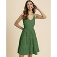 thumbnail image 2 of Moomaya, Knee Length Cotton Dress, Tiered, Casual Cute Summer Dress, 2 of 8