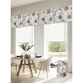 thumbnail image 6 of Vintage Floral Valances for Window 2 Pack, Botanical Grey Black Rose Leaf Linen Window Valance Curtains for Kitchen, Rod Pocket Short Curtains for Bathroom Bedroom Decor, 54" x 18", 6 of 9