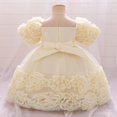 thumbnail image 5 of Toddler Girl Flower Dress Puffy Sleeve Party Gown Elegant Tulle Ruffle Birthday Outfit for Special Occasions Wedding Pageant, 5 of 5
