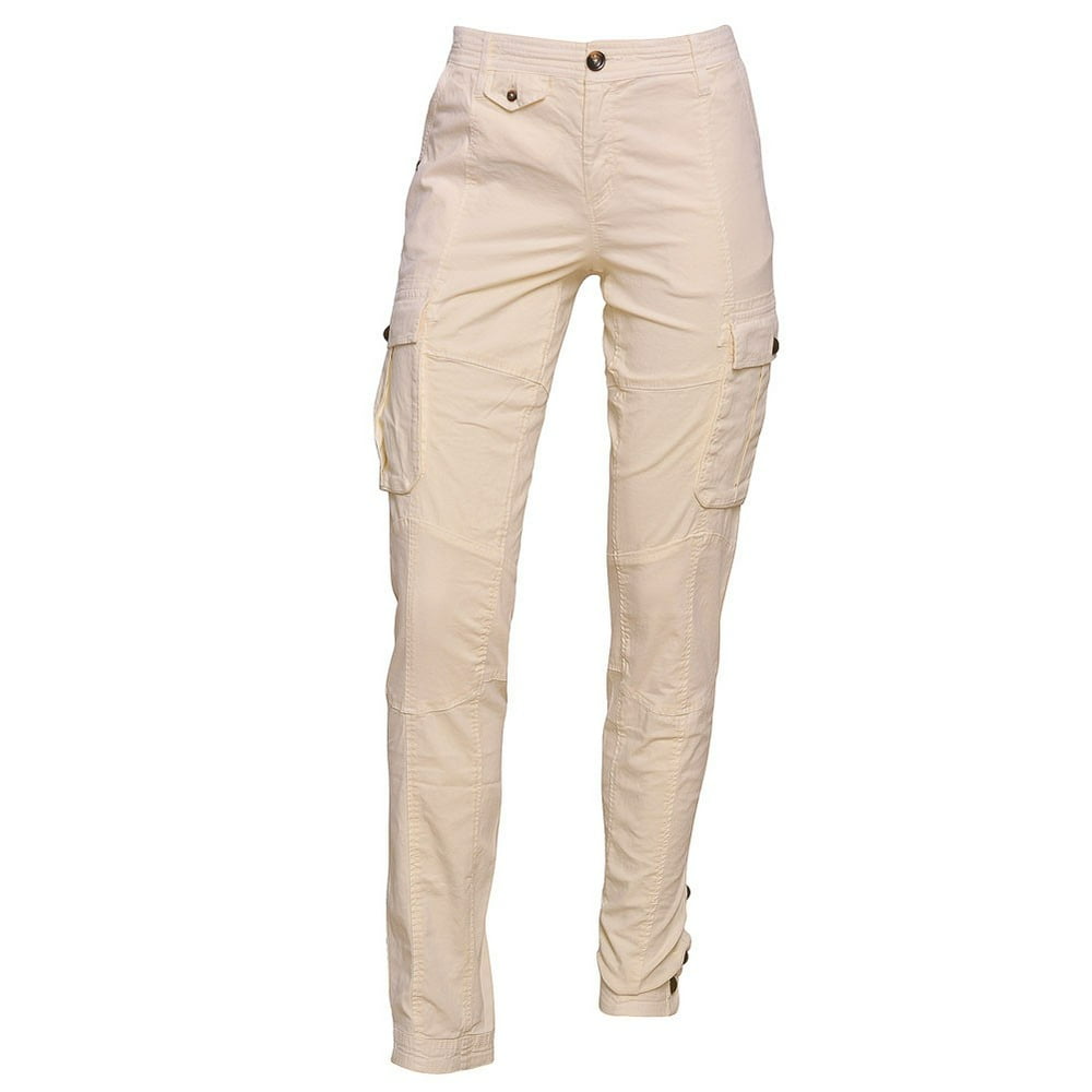 The Field - The Field Women's Ivory Cargo Side Pockets Skinny Trendy ...