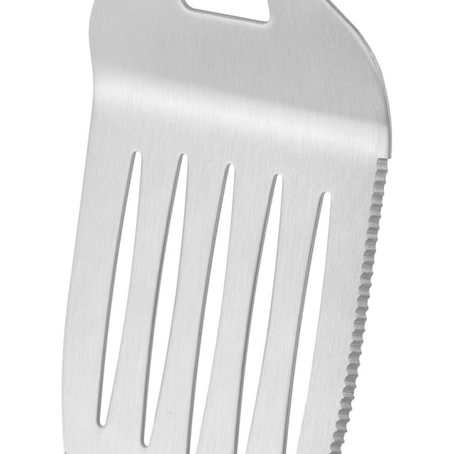 YUMILI Stainless Steel Slotted Turner Spatula, Durable and Strong Spatula Cooking Turner with Long Handle for Frying Steak Fish Eggs Pie Kitchen Utensil-45CM