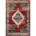 thumbnail image 3 of Unique Loom Outdoor Traditional Collection Area Rug - Dynasty (5' 1" x 8' Rectangle Red and Navy Blue/Ivory), 3 of 8