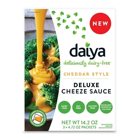 Daiya Cheddar Style Cheeze Sauce :: Plant-Based Macaroni & Cheese Sauce :: Vegan, Dairy Free, Gluten Free, Soy Free, Rich Cheesy Flavor :: Box Contains 3 Packets (2 Servings Each) (Pack of 1)