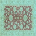 thumbnail image 1 of Ahgly Company Indoor Square Abstract Light Blue Modern Area Rugs, 4' Square, 1 of 4