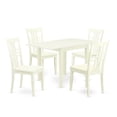 thumbnail image 2 of East West Furniture Dining Room Set Linen White, NDLG5-LWH-W, 2 of 5