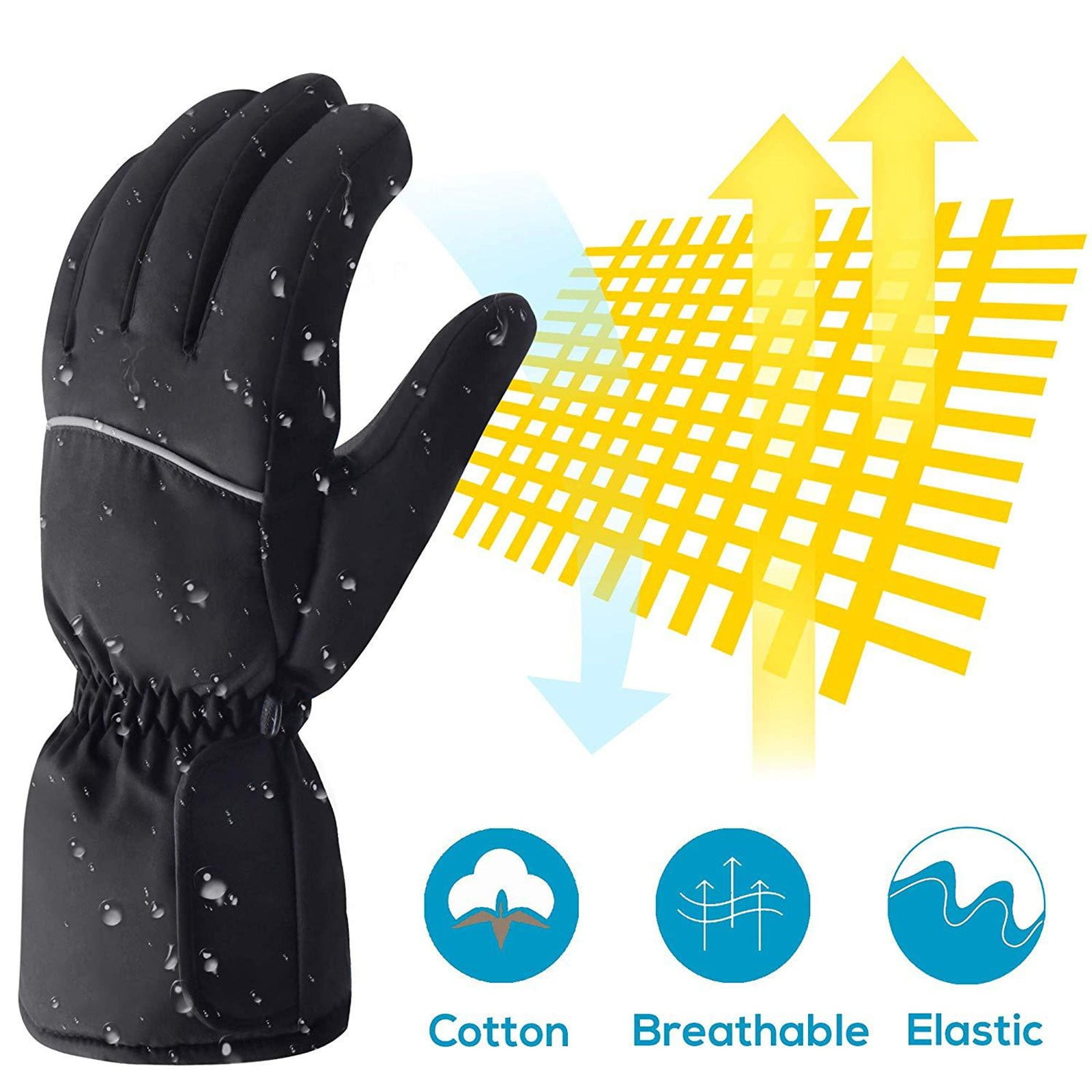 Winter Sports Skiing Gloves Touchscreen Heated Gloves for Hiking Cycling Battery Winter Sports for Men and Women