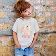 thumbnail image 3 of Tiijoy Little Girls Cartoon Bunny Graphic Tee Short Sleeve Crew Neck Cute T-Shirt for Kids, 3 of 3