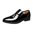 thumbnail image 2 of HaoXianJian Mens Oxfords Dress Shoes Faux Patent Leather Wedding Shoes Classic Lace-up Formal Tuxedo Shoes Black Leather Shoes for Men Loafers Boats Dress Driving Classic Shoes, 2 of 4