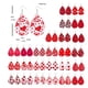 thumbnail image 2 of Pendientes de Cuero Minnieouse con purpurina gota de agua colgantes para el Día de San Valentín para mujer Tipo 16, 2 of 6