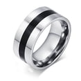 thumbnail image 3 of AYYUFE Women Men Simple Wedding Engagement Stainless Steel Finger Ring Band Jewelry Stainless Steel Purple, 3 of 5