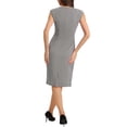 thumbnail image 4 of INSPIRE CHIC Women's Sheath Dress Pencil Work Sleeveless Professional Office Dresses L Light Grey, 4 of 7