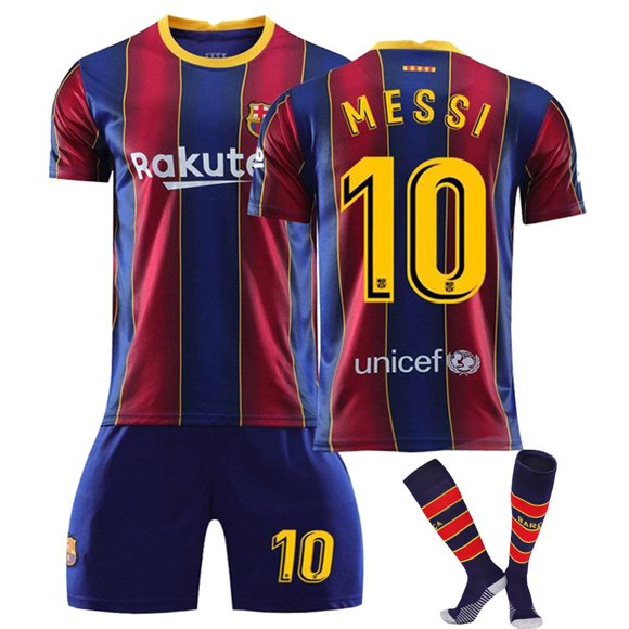 Barcelona Maillot de soccer Domicile pour Enfants et Adultes, Ensemble de Maillot de soccer version fan