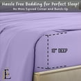 thumbnail image 3 of King Size Fitted Sheet Only - 700-Thread Count 100% Pure Egyptian Cotton, 10 inches Deep Pockets Fitted Sheet, Soft, Smooth, Cooling, Sateen Weave - Lilac Color, 3 of 7
