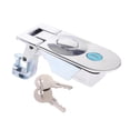thumbnail image 3 of Terraxo Compression Latch Push Button Lock Flush Mount Keyed Trigger Zinc Alloy Heavy Duty Spring Loaded Anti Duplication Keyed Replacement Suitable for RV Camper Trailer Access Silver, 3 of 8