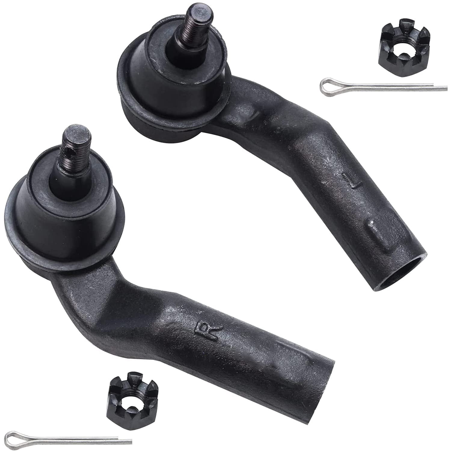 Detroit Axle - Front 6pc Tie Rods Kit for 2004-2013 Mazda 3, 09-13 3 Sport, 06-17 5, 4 Suspension Outer and Inner Tie Rod Ends 2 Boots + Bellows Replacement