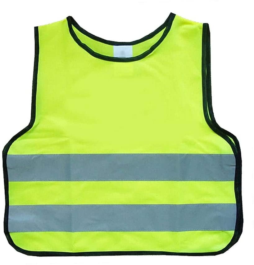 Keptfeet Child Reflective Vest High Visibility Childrens Safety Vest Waistcoat Jacket Small Size for Outdoors Sports Yellow Preschool Uniforms Safety Vest