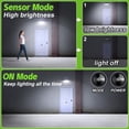 thumbnail image 4 of Intelamp Solar Motion Sensor Lights Outdoor, 2-Pack 3-Head LED Security Flood Light, 6000mAh 1200LM Dual PIR, IP65 Waterproof, Adjustable So, 4 of 9