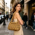 thumbnail image 1 of Kit de bolsa de hilo islandesa metálica y brillante Hilo grueso y suave para bolsas de ganchillo hechas a mano Material de punto para hacer y decorar bolsos personalizados, 1 of 9