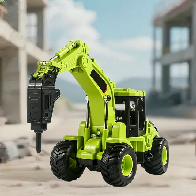 Eoozwa Inertial Drilling Rig Engineering Vehicle Toy Realistic Simulation Model with Movable Parts for Indoor Outdoor Play Educational Construction Role Play Gift