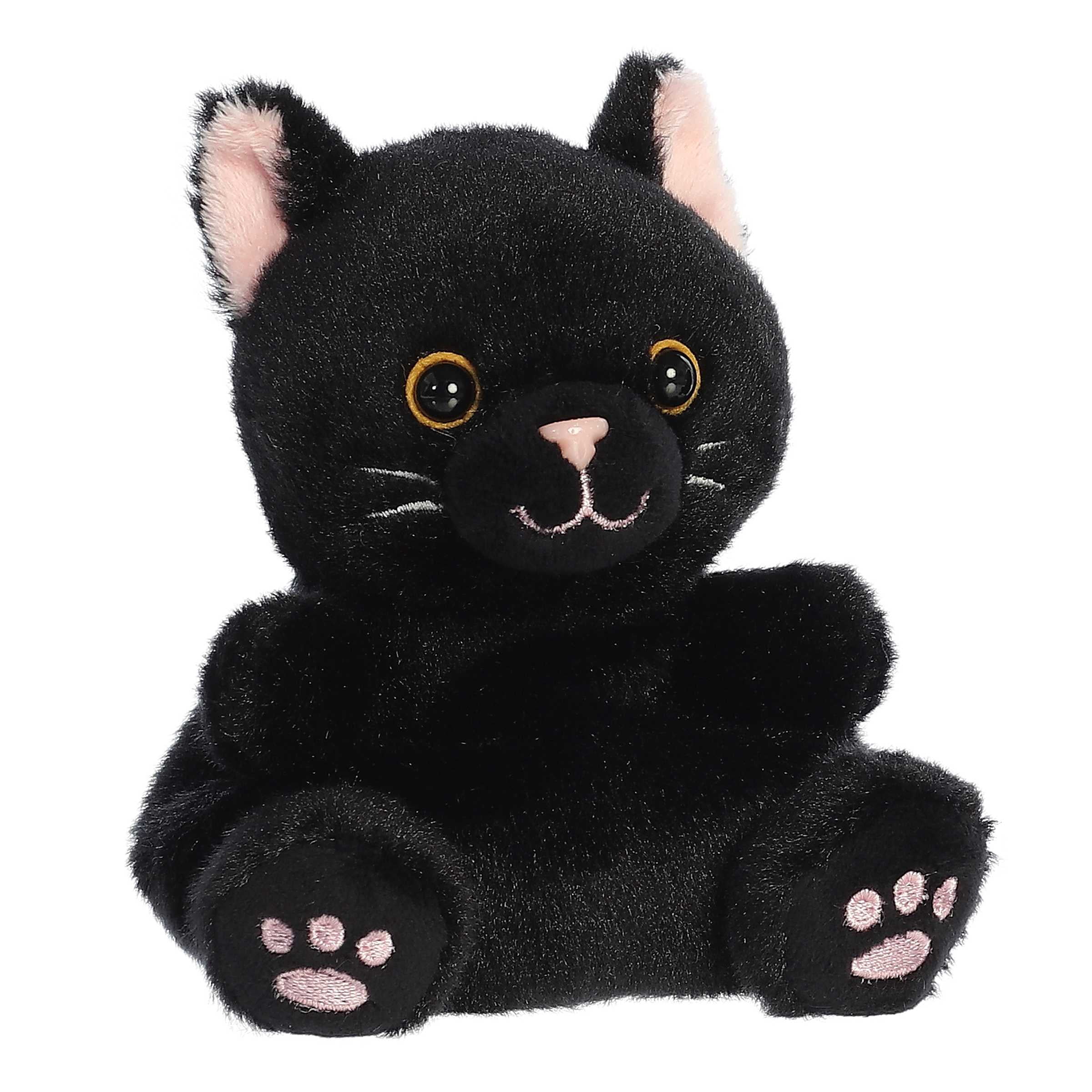 Aurora - Mini Black Palm Pals - 4.5" Twilight Black Cat - Adorable Stuffed Animal
