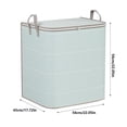 thumbnail image 3 of Large Capacity Clothing Quilt Storage Bag Extra Large Moving House Storage Bag Moisture Proof Dust Proof Foldable Transparent Visible Reinforced Handle For Closet Under Bed Dormitory Moving, 3 of 6