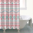 thumbnail image 4 of Boho Floral Shower Curtain 72x72 Inches - Tropical Leaves, Vintage Botanical Print, Waterproof Fabric for Chic Bathroom Decor, Modern Farmhouse & Bohemian Style, 4 of 5